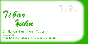 tibor huhn business card